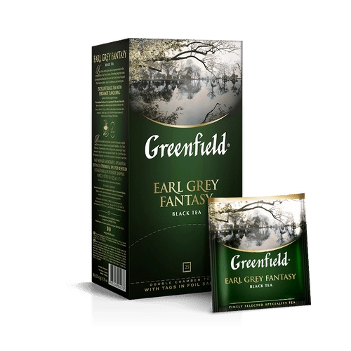 Чай черный Greenfield Earl Grey Fantasy в пакетиках 25 шт