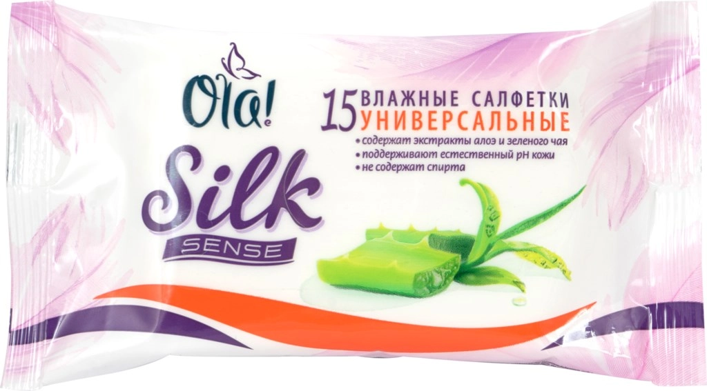 Салфетки влажные OLA! Silk Sense, 15шт