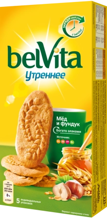 Печенье BELVITA Мед и фундук