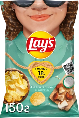 Чипсы LAYS Белые грибы со сметаной