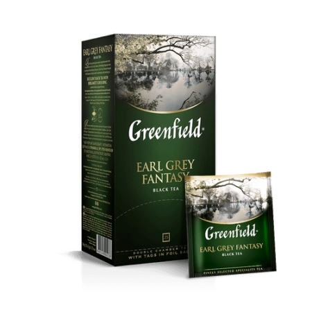 Чай черный Greenfield Earl Grey Fantasy в пакетиках 25 шт