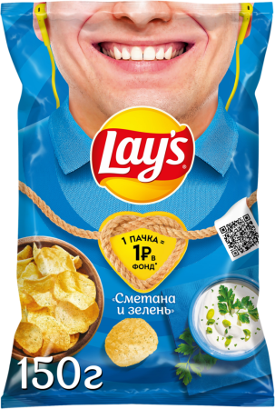 Чипсы LAYS Сметана и зелень