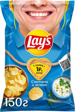 Чипсы LAYS Сметана и зелень